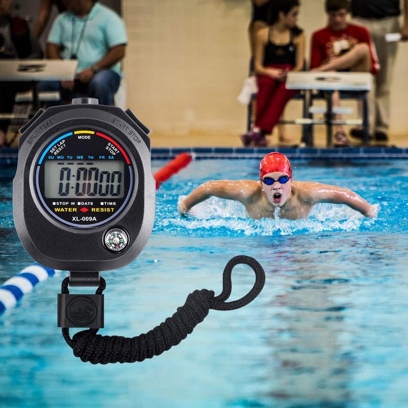 KingL Digital Stopwatch Timer - Interval Timer with Large Display (Stopwatch*10) - Image 2